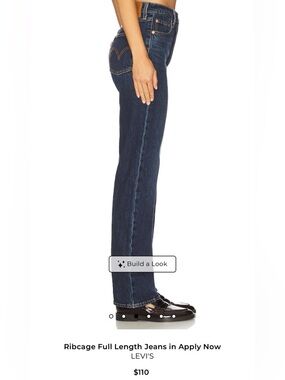 Levi's Indigo Rib Cage Straight Jeans. Size 28